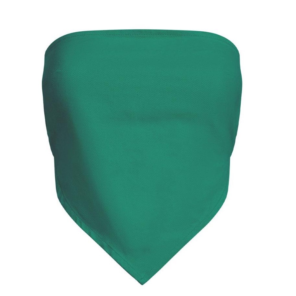 LIONESS PAMMY DENIM TOP Forest Green